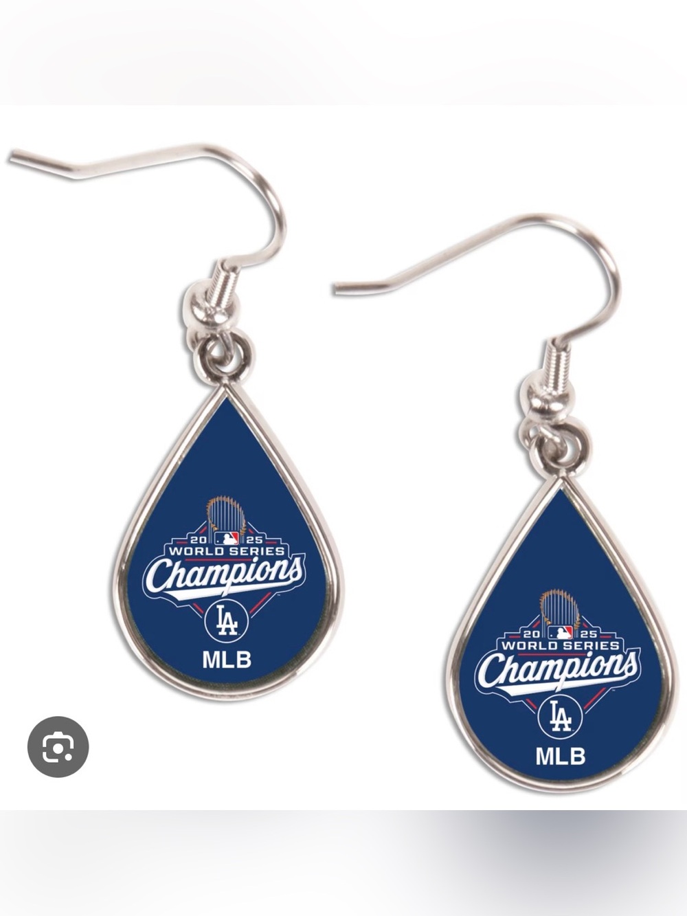 Los Angeles Dodgers WinCraft 2025 World Series Champions Tear Drop Earrings